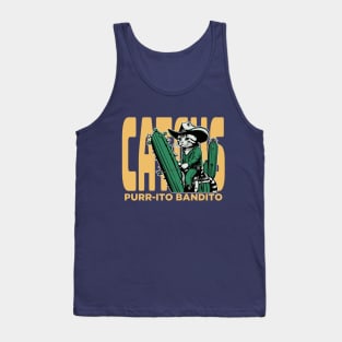 Cowboy cat Funny cactus Tank Top